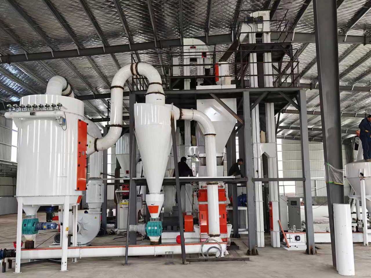 強福機械設備350型魚飼料顆粒生產線安裝湖北項目