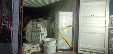 強福機械420大型飼料顆粒加工生產線發往秘魯