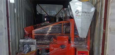 強福機械濕法135成套水產飼料膨化線發往非洲