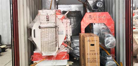 強福機械飼料設備顆粒機冷卻器碎粒機發往秘魯