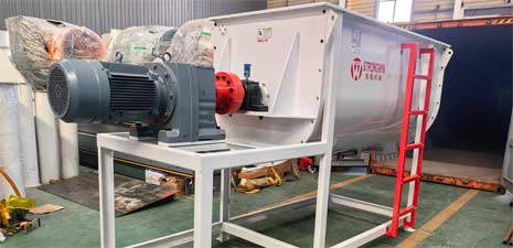 強(qiáng)福機(jī)械飼料設(shè)備混合機(jī)螺旋輸送機(jī)發(fā)往南美